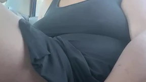 'Dark-skinned beauty strokes her own intimate zones in her parked vehicle' 'Dark-skinned beauty strokes her own intimate zones in her parked vehicle'