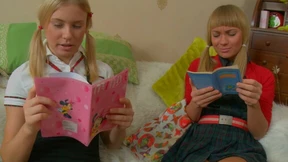 Couple of Hot Blonde Babes Evelyn and Sandra Enjoy to Have Some Spicy Lesbian Fun Couple of Hot Blonde Babes Evelyn and Sandra Enjoy to Have Some Spicy Lesbian Fun