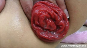 Dirty Whore's Frenzy with Giant Dildo Inside