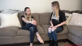 Lesbian Americans get kinky oral😜 action, toe fetish goes wild! Lesbian Americans get kinky oral😜 action, toe fetish goes wild!