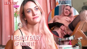 Sexy blonde bombshell sucks, gets bound, and enjoys nipple torment