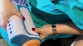 Sperm bank nurse in New York uses a matching to collect my cum