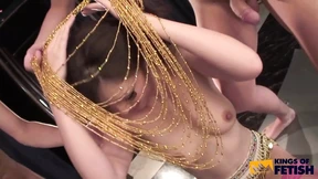 Mom loves rough sex, her hairy slit gets nailed hard by two studs