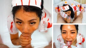 Tha&#x1ECB; Cutie Dressed as Witch Sucks Hard Dick&#x1F32D;