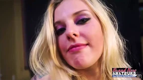Goth Looking Blonde Mya Gets Her Pink Ass Banged Doggystyle!
