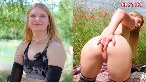 Katja E gets naughty😈 on the grass, toying with toys for her own pleasure Katja E gets naughty😈 on the grass, toying with toys for her own pleasure