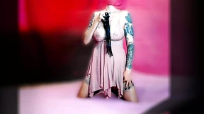Lady Angela jerk off encouragement teasing big boob tattooed goddess