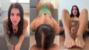 Hot Latina Big Ass goes Cowgirl, gets Fucked DoggyStyle, does FootJob and Takes Cum in Mouth Hot Latina Big Ass goes Cowgirl, gets Fucked DoggyStyle, does FootJob and Takes Cum in Mouth