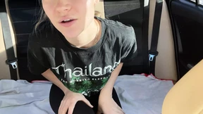 Public squirt in the backseat of someone else's car!
