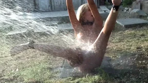 Sexy sub Bianca gets dominated with water humiliation by sadistic dude outdoors Sexy sub Bianca gets dominated with water humiliation by sadistic dude outdoors