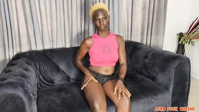 Blonde African teen getting her pussy stretched by giant black cock