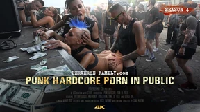 Filthy Whore Fucks Random Dude in Public Alleyways to Orgasmic Cum Shot