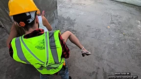 Sexy Number Cruncher Fucks Dirty Construction Guy Anally
