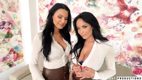 Unleashing raw passion, two sultry sirens entwine in raunchy French ménage à trois debauchery Unleashing raw passion, two sultry sirens entwine in raunchy French ménage à trois debauchery
