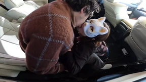 A Married Woman Who Pulls a Blowjob Next to Her Husband's Car