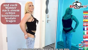 Sexy German BBW MILF Kneaded by Huge Natural Breasts