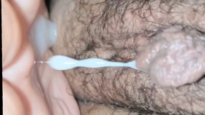 Housewife's creamy hairy cooch gets ravaged by massive creamie, cums inside Housewife's creamy hairy cooch gets ravaged by massive creamie, cums inside