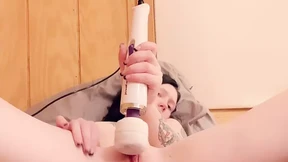 Butt Plug and Wand Masturbation Butt Plug and Wand Masturbation