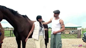 Hot Black Teen with Big Boobs Seduces Big Dicked Stable Hand