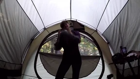 Fucking wild sex while camping, getting ravaged by two cocks in one nasty session Fucking wild sex while camping, getting ravaged by two cocks in one nasty session