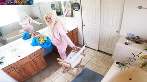 Caught: Stepson's More Than Helpfulness with Mom's Bathroom Dressing Gets Filmed Caught: Stepson's More Than Helpfulness with Mom's Bathroom Dressing Gets Filmed