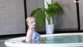 Raw, massive cock&#x1F32D; destroys innocent blonde poolside! 