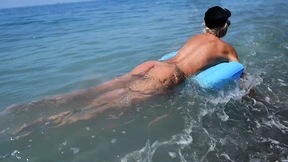 I caught a topless babe with massive knockers soaking up rays au naturel on a nudist shore I caught a topless babe with massive knockers soaking up rays au naturel on a nudist shore