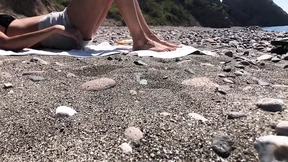 Exhibitionist girlfriend get total naked at public beach and spread her pussy Exhibitionist girlfriend get total naked at public beach and spread her pussy