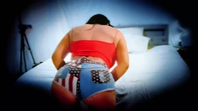 Sexy Latina Mom's Tight Ass🍑 Teases in Skintight Denim Shorts, Nearly Naked Thong Gaping at Front Sexy Latina Mom's Tight Ass🍑 Teases in Skintight Denim Shorts, Nearly Naked Thong Gaping at Front