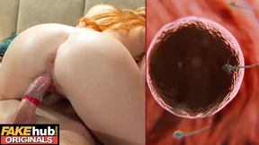Redhead MILF Rips Condom Wearing Cummer for Creampie Inside Her