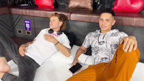 Hot Threesome In Hotel With Massive Cocks