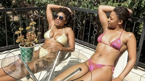 Amateur Ebony Best Friends Enjoy Sensual Oiled Up Big Booty Massage!