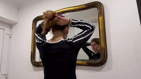 Student Experimenting With Haircuts For an Intense Sex Party!