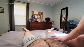 Big Tit Sluttress Gets Hot POV Handjob & Piss Play