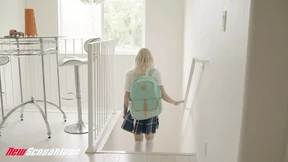 Tiny Cute Blonde Teen Britt Says It's Cool