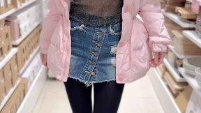 In the store without panties In a public place I undress