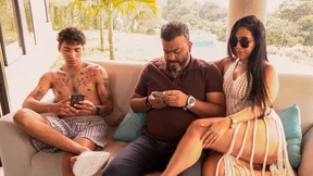 Shameless stepmother fucks her stepson while her husband goes out to take a call Shameless stepmother fucks her stepson while her husband goes out to take a call