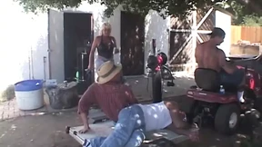 Lots of cocks for the bitch in heat! Lots of cocks for the bitch in heat!