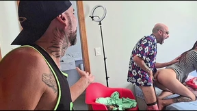 Cuckold comes home and comes face to face with wife fucking with lover! Cuckold comes home and comes face to face with wife fucking with lover!