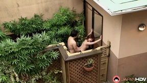 Japanese brunette Yui Ayana makes love to her ex uncensored