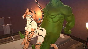 Valerie Groped by the Orc's Immense Dong in Sex Pose 1