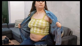 Chubby Nicole Plays with Her Cute Belly and Shakes Her FAT Bubble Butt for YOU Chubby Nicole Plays with Her Cute Belly and Shakes Her FAT Bubble Butt for YOU