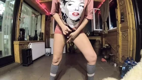Older milf dances seductively- Older milf dances seductively-