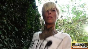 Inky MILF Cums Hard After Blowjob From Outdoor Date