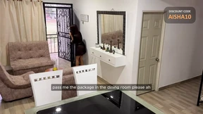 Super Hot latina Makes delivery Guy try a Monica Moments Doll and then her tight Ass, when husband is not home - Aisha & Juan Super Hot latina Makes delivery Guy try a Monica Moments Doll and then her tight Ass, when husband is not home - Aisha & Juan