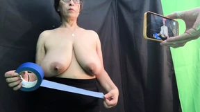 Smutty SAGGY tits TAPED in DIRTY SELFIE CAM Action