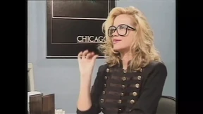 Sexy Secretary in Lingerie Sucks Big Cock in the Office
