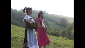 Two Adorable Teens Blow and Penetrate A Gigantic stiff Dildo