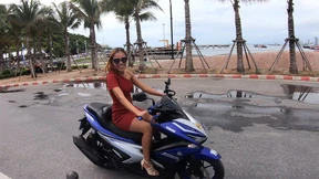 'Thick Thai Girlfriend Rides Moto, Then Gets Rough At Home'