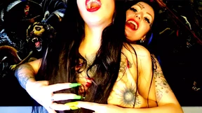 Gooning Worship the amazing boobs of two Dominatrixes Watch and jerk off to our tits and nipples non-stop